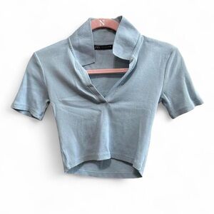 zara collared short sleeve shirt size small